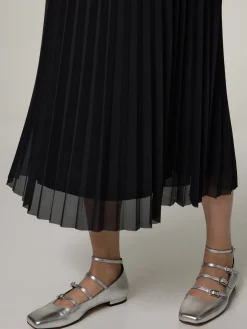 Midijupe mit Plissee