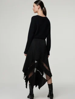 Midijupe mit Plissee