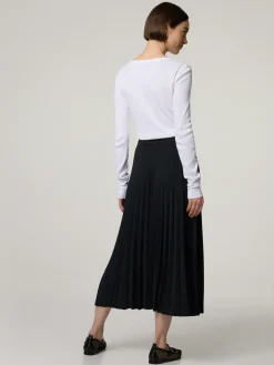Midijupe mit Plissee