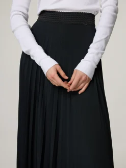 Midijupe mit Plissee