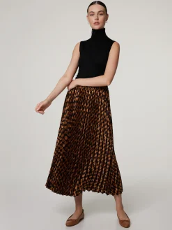 Midijupe mit Plissee