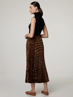 Midijupe mit Plissee