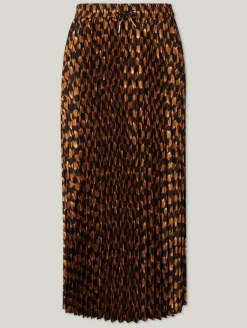 Midijupe mit Plissee