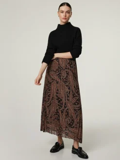 Midijupe mit Plissee