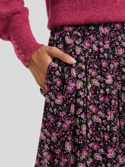 Midijupe mit Volants