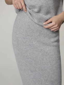 Midijupe mit Woll-Kaschmir- Mix