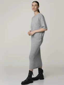 Midijupe mit Woll-Kaschmir- Mix