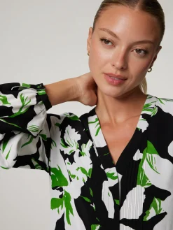 Midikleid aus Crêpe