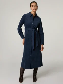 Midikleid aus Feincord