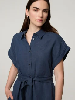 Midikleid aus Leinen