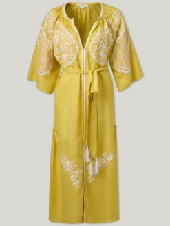 Midikleid aus Leinen