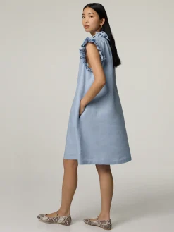 Midikleid aus Leinen