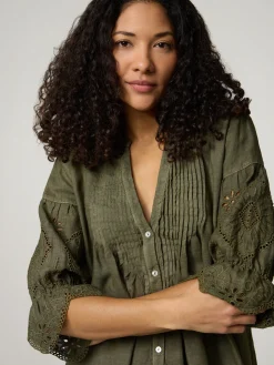 Midikleid aus Leinen