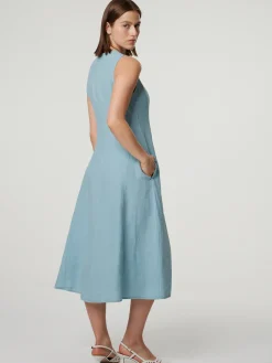 Midikleid aus Leinen