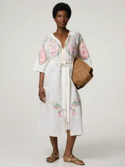 Midikleid aus Leinen