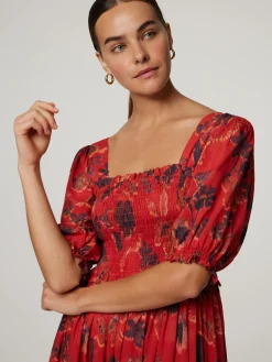 Midikleid mit Allover-Print