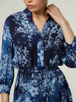 Midikleid mit Blumen-Print