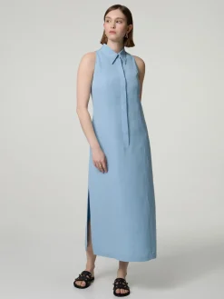 Midikleid mit Leinen