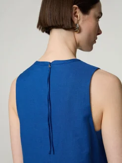 Midikleid mit Leinen