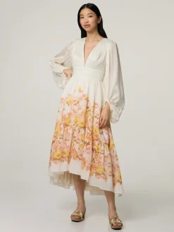 Midikleid mit Leinen SASIA