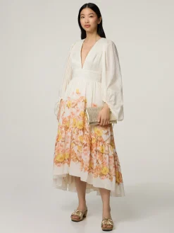 Midikleid mit Leinen SASIA