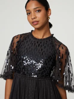 Midikleid mit Pailletten