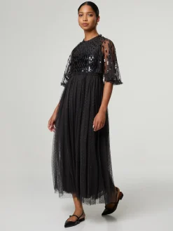 Midikleid mit Pailletten