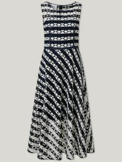 Midikleid mit Punkt-Stickerei