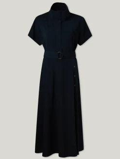 Midikleid mit Stehkragen