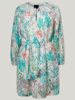 Midikleid mit Stickereien