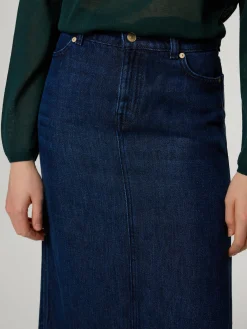 Midirock aus Denim STORMY