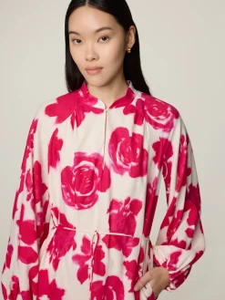 Minikleid mit Leinen