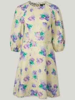 Minikleid mit Leinen