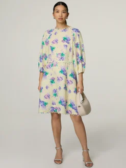 Minikleid mit Leinen