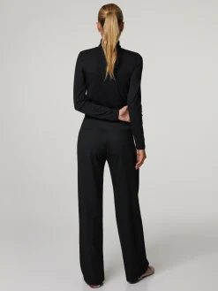 Nadelstreifenhosen mit weitem Bein