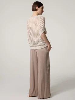 Palazzohose aus Satin