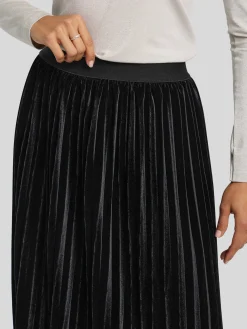 Plisseejupe aus Samt