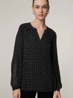 Plissierte Bluse aus Chiffon