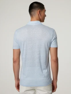 Poloshirt aus Leinen im Slim Fit