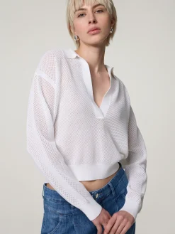 Poloshirt mit Lochmuster