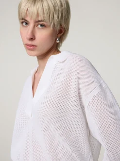 Poloshirt mit Lochmuster