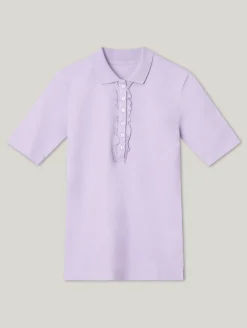 Poloshirt mit Rüschen