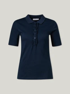 Poloshirt mit Rüschen