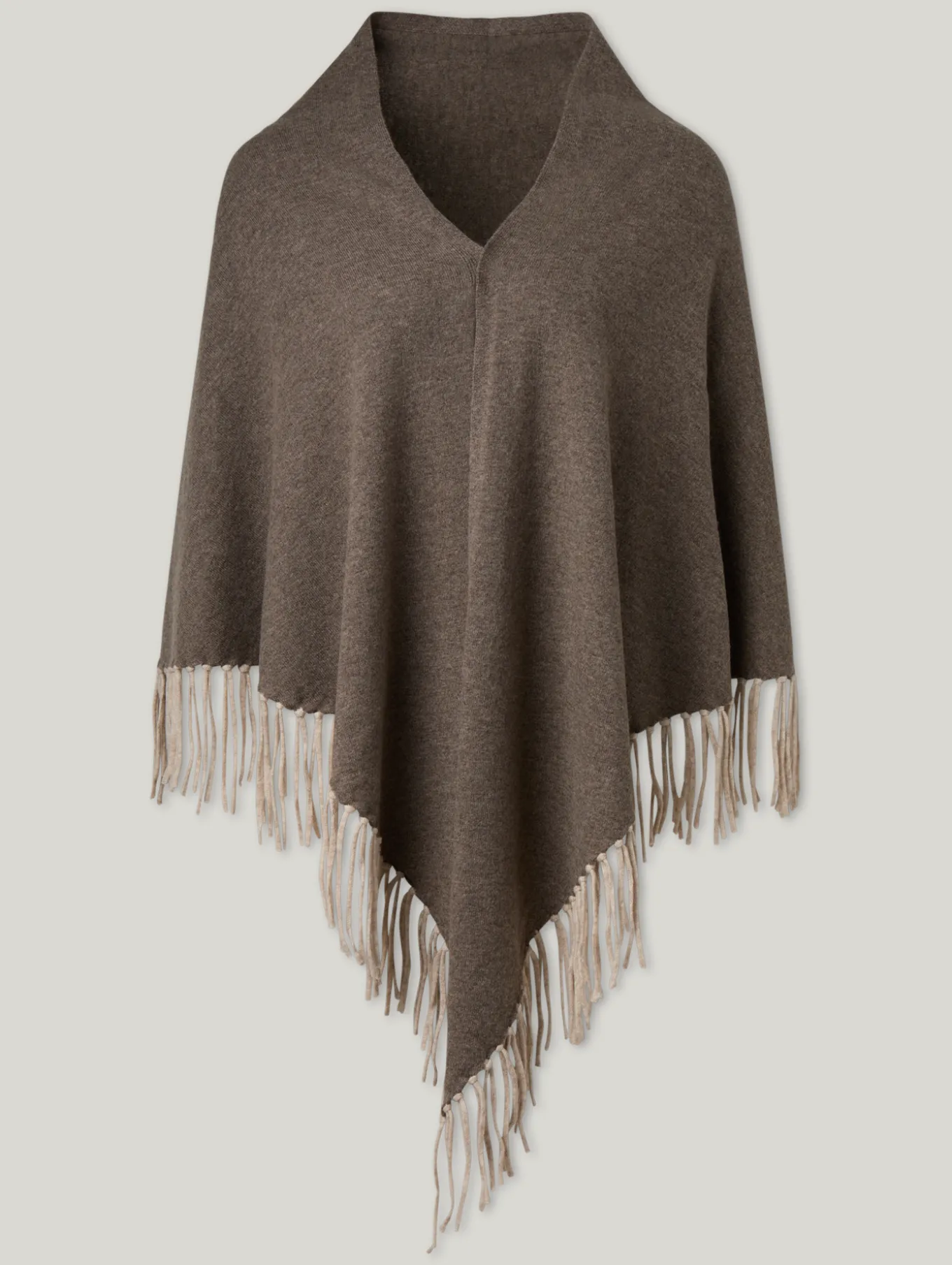 Poncho mit Kaschmir