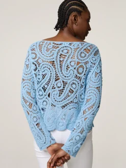 Pullover aus Häkelspitze