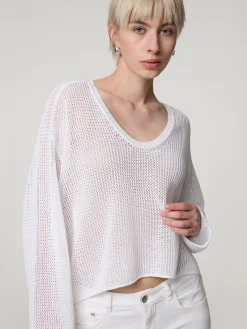 Pullover aus Lochstrick