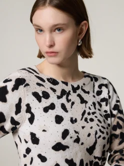 Pullover im Leo-Print