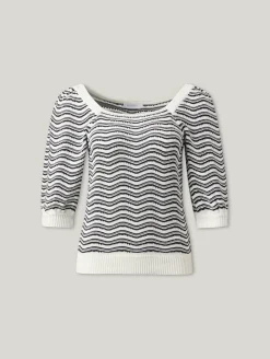 Pullover mit Lochstickerei