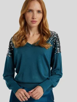 Pullover mit Pailletten