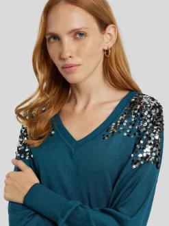Pullover mit Pailletten